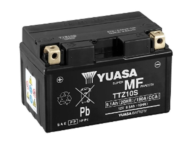 YUASA TTZ10S (WC) 12V Factory Activated MF VRLA Battery click to zoom image
