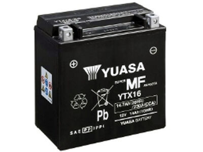 YUASA YTX16 (WC) 12V Factory Activated MF VRLA Battery