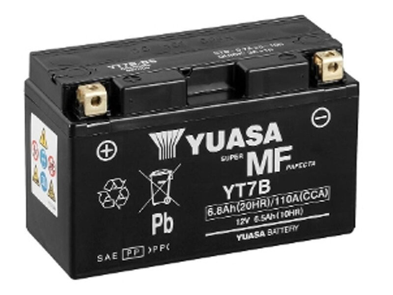 YUASA YT7B (WC) 12V Factory Activated MF VRLA Battery click to zoom image