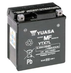 YUASA YTX7L (WC) 12V Factory Activated MF VRLA Battery 
