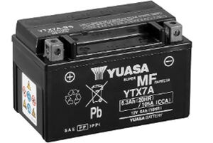 YUASA YTX7A (WC) 12V Factory Activated MF VRLA Battery 