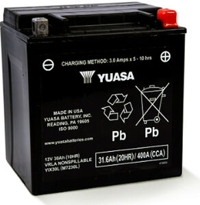 YUASA YIX30L (WC) 12V Factory Activated High Performance MF VRLA Battery 