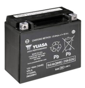 YUASA YTX20HL (WC) 12V Factory Activated High Performance MF VRLA Battery 