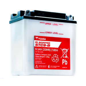 YUASA STC9-B (CP) 12V Scooter Battery click to zoom image