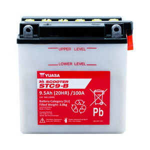 YUASA STC9-B (WC) 12V Scooter Battery click to zoom image