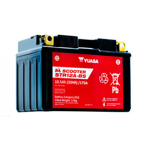 YUASA STR12A-BS (CP) 12V MF VRLA Scooter Battery click to zoom image