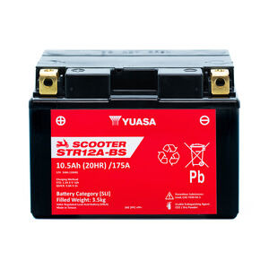YUASA STR12A-BS (WC) 12V MF VRLA Scooter Battery click to zoom image