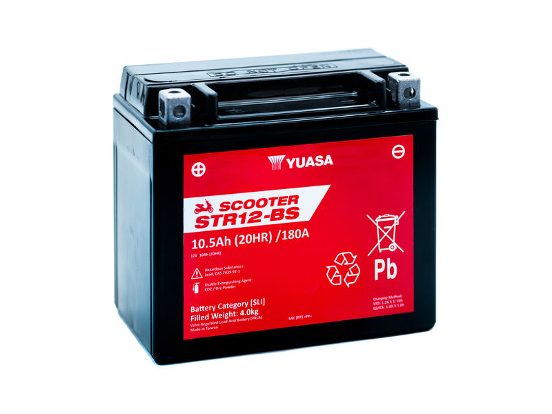YUASA STR12-BS (CP) 12V MF VRLA Scooter Battery click to zoom image