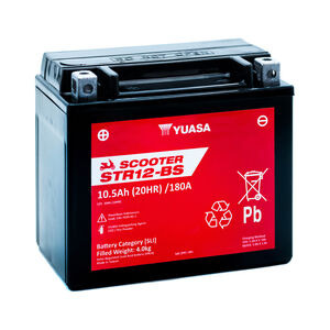 YUASA STR12-BS (CP) 12V MF VRLA Scooter Battery 