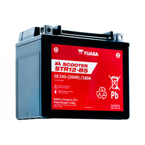 YUASA STR12-BS (WC) 12V MF VRLA Scooter Battery click to zoom image