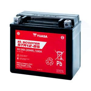 YUASA STR12-BS (WC) 12V MF VRLA Scooter Battery click to zoom image