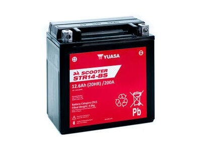 YUASA STR14-BS (WC) 12V MF VRLA Scooter Battery