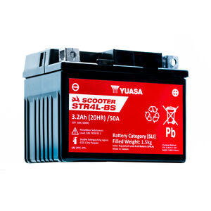 YUASA STR4L-BS (WC) 12V MF VRLA Scooter Battery click to zoom image