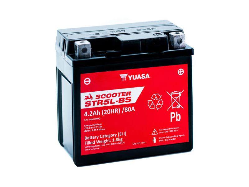 YUASA STR5L-BS (CP) 12V MF VRLA Scooter Battery click to zoom image