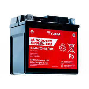 YUASA STR5L-BS (WC) 12V MF VRLA Scooter Battery click to zoom image