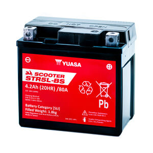YUASA STR5L-BS (WC) 12V MF VRLA Scooter Battery click to zoom image