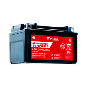 YUASA STR7A-BS (WC) 12V MF VRLA Scooter Battery click to zoom image