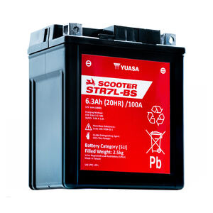 YUASA STR7L-BS (WC) 12V MF VRLA Scooter Battery click to zoom image