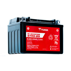 YUASA STR9-BS (WC) 12V MF VRLA Scooter Battery click to zoom image