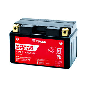 YUASA STS10S (WC) 12V MF VRLA Scooter Battery click to zoom image