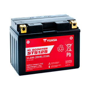 YUASA STS12S (CP) 12V MF VRLA Scooter Battery 
