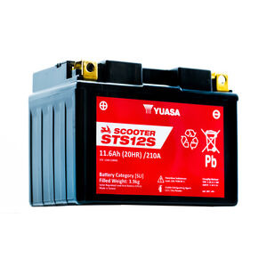 YUASA STS12S (CP) 12V MF VRLA Scooter Battery click to zoom image