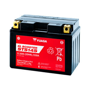 YUASA STS14S (CP) 12V MF VRLA Scooter Battery click to zoom image